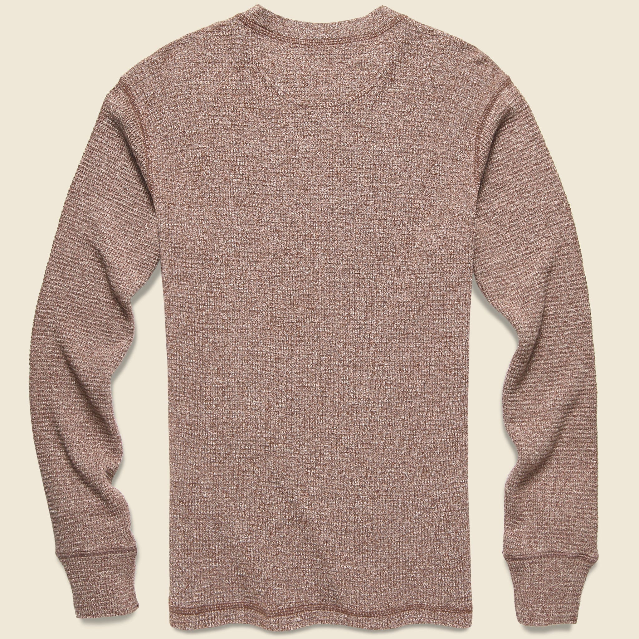 
                          Waffle-Knit Henley - Brown Heather - RRL - STAG Provisions - Tops - L/S Knit
                        