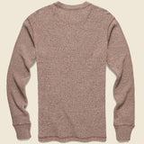 Waffle-Knit Henley - Brown Heather - RRL - STAG Provisions - Tops - L/S Knit