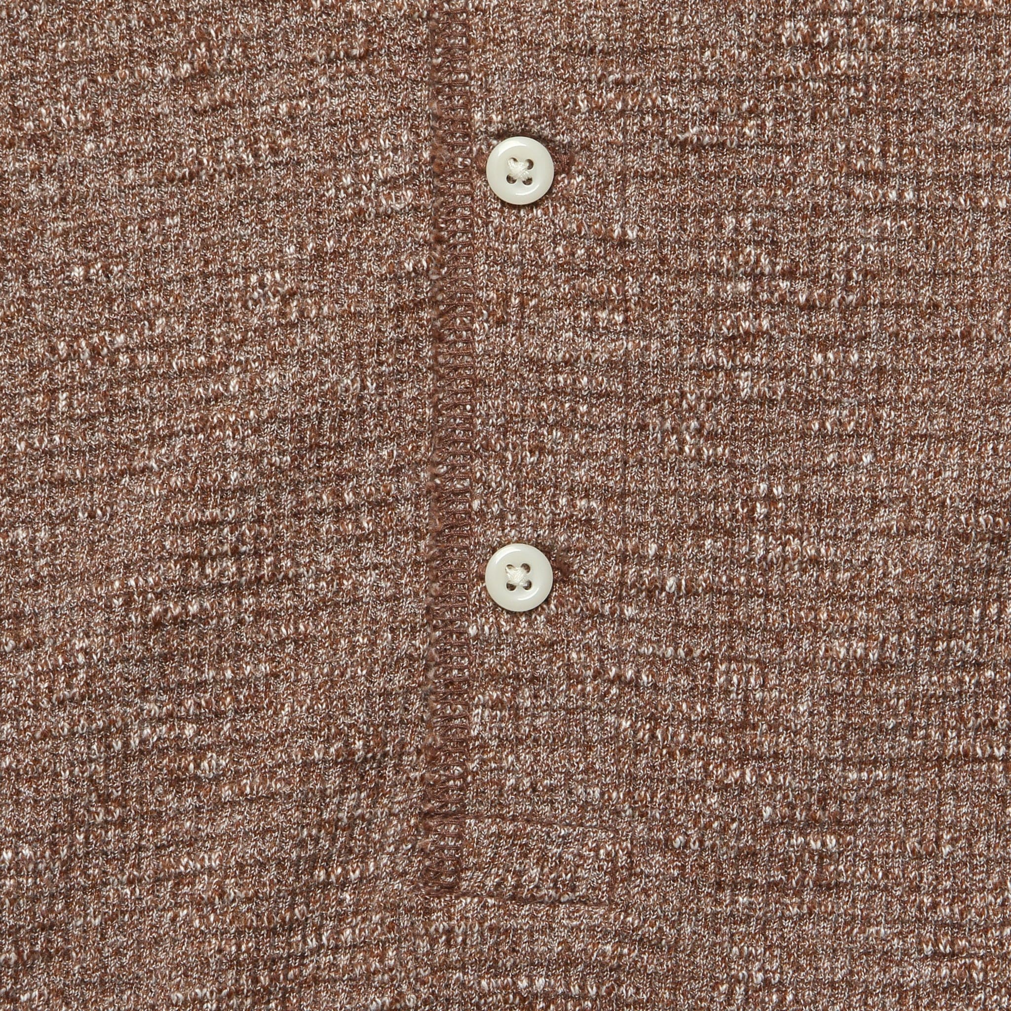 
                          Waffle-Knit Henley - Brown Heather - RRL - STAG Provisions - Tops - L/S Knit
                        