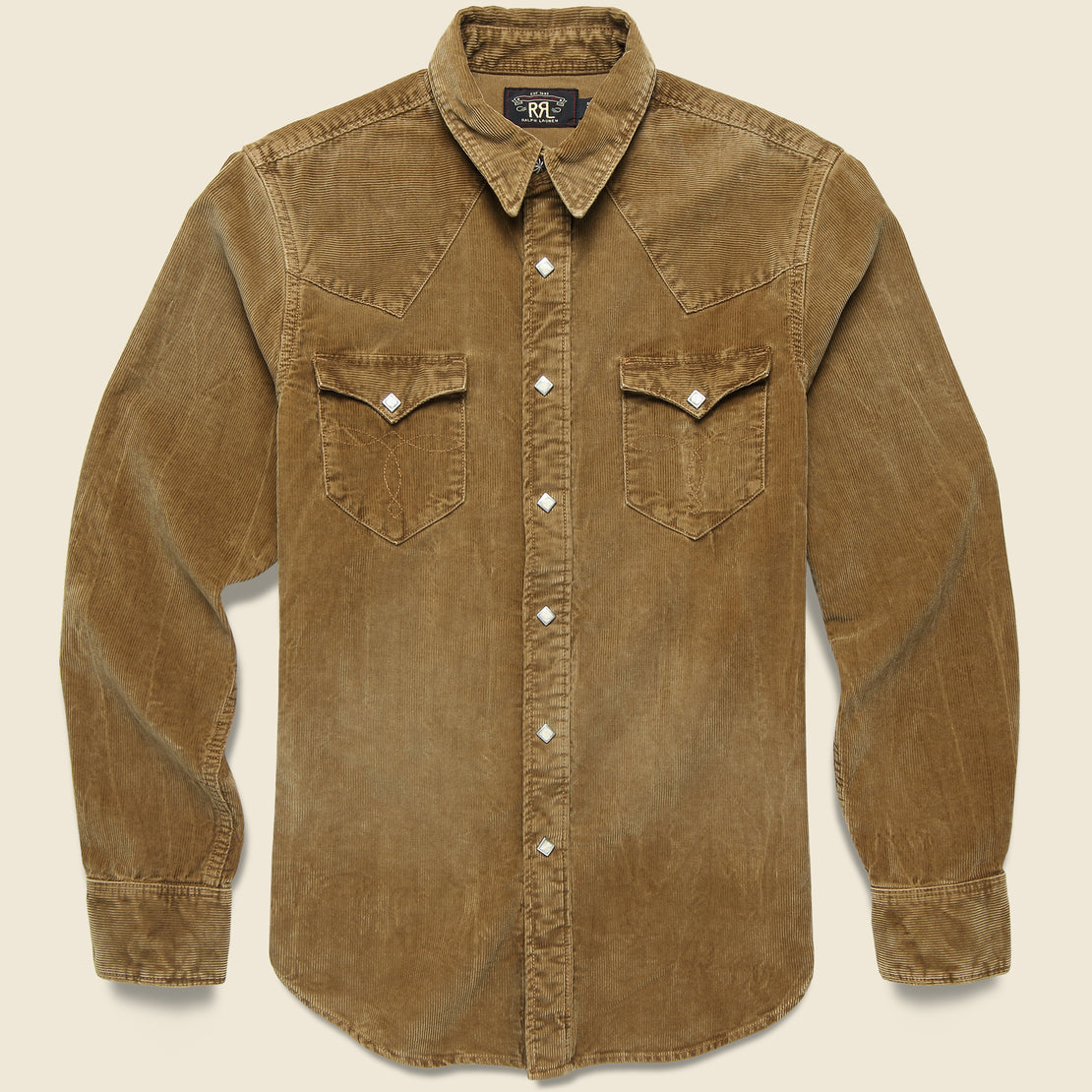 RRL Buffalo Western Corduroy Shirt - Faded Tan