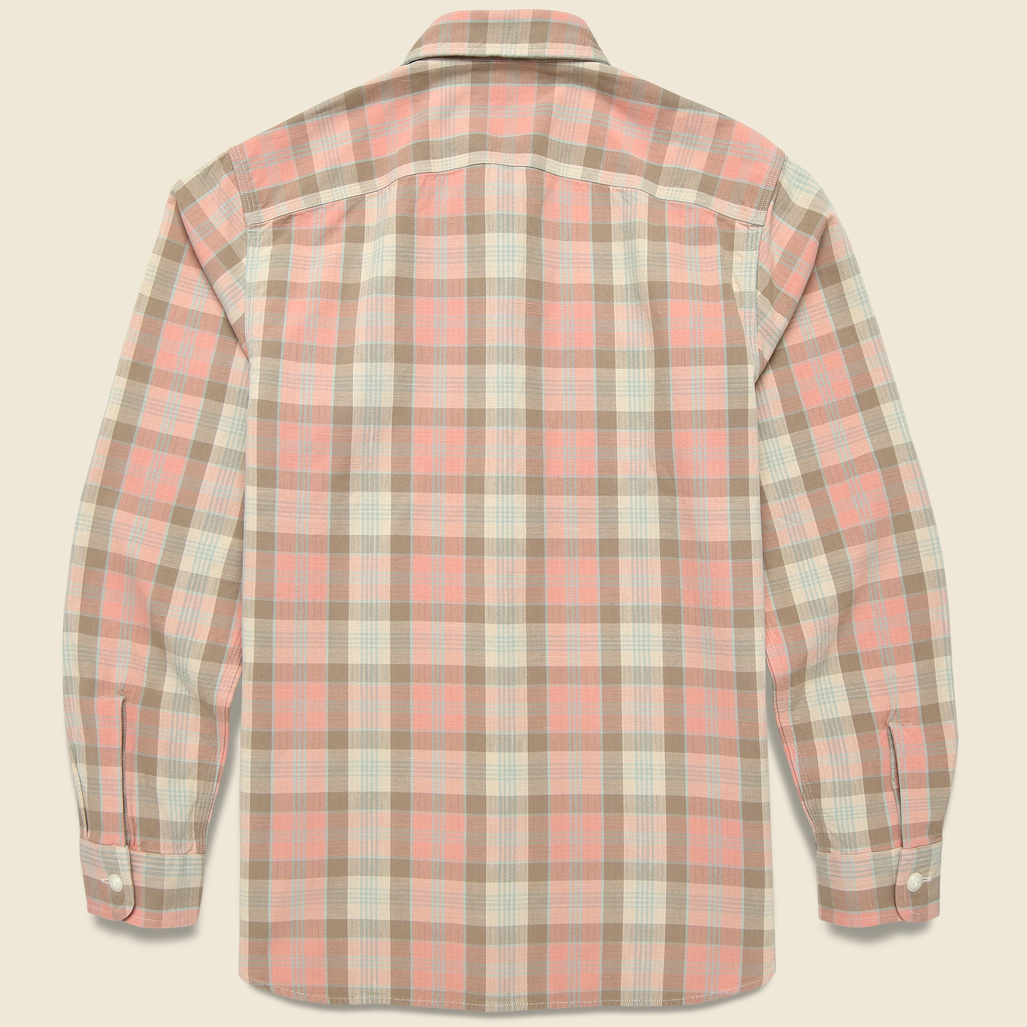 
                          Farrell Workshirt - Pink Multi - RRL - STAG Provisions - Tops - L/S Woven - Plaid
                        