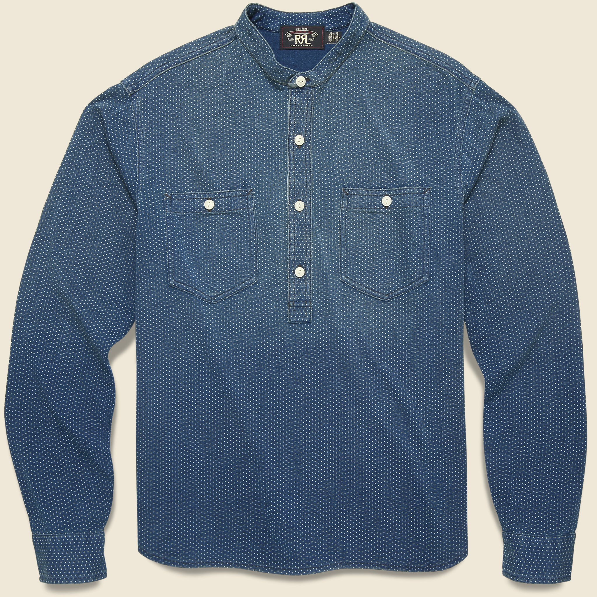 PO Workshirt - Indigo/White - RRL - STAG Provisions - Tops - L/S Woven - Solid