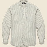 Jack Rabbit Shirt - White/Blue - RRL - STAG Provisions - Tops - L/S Woven - Stripe