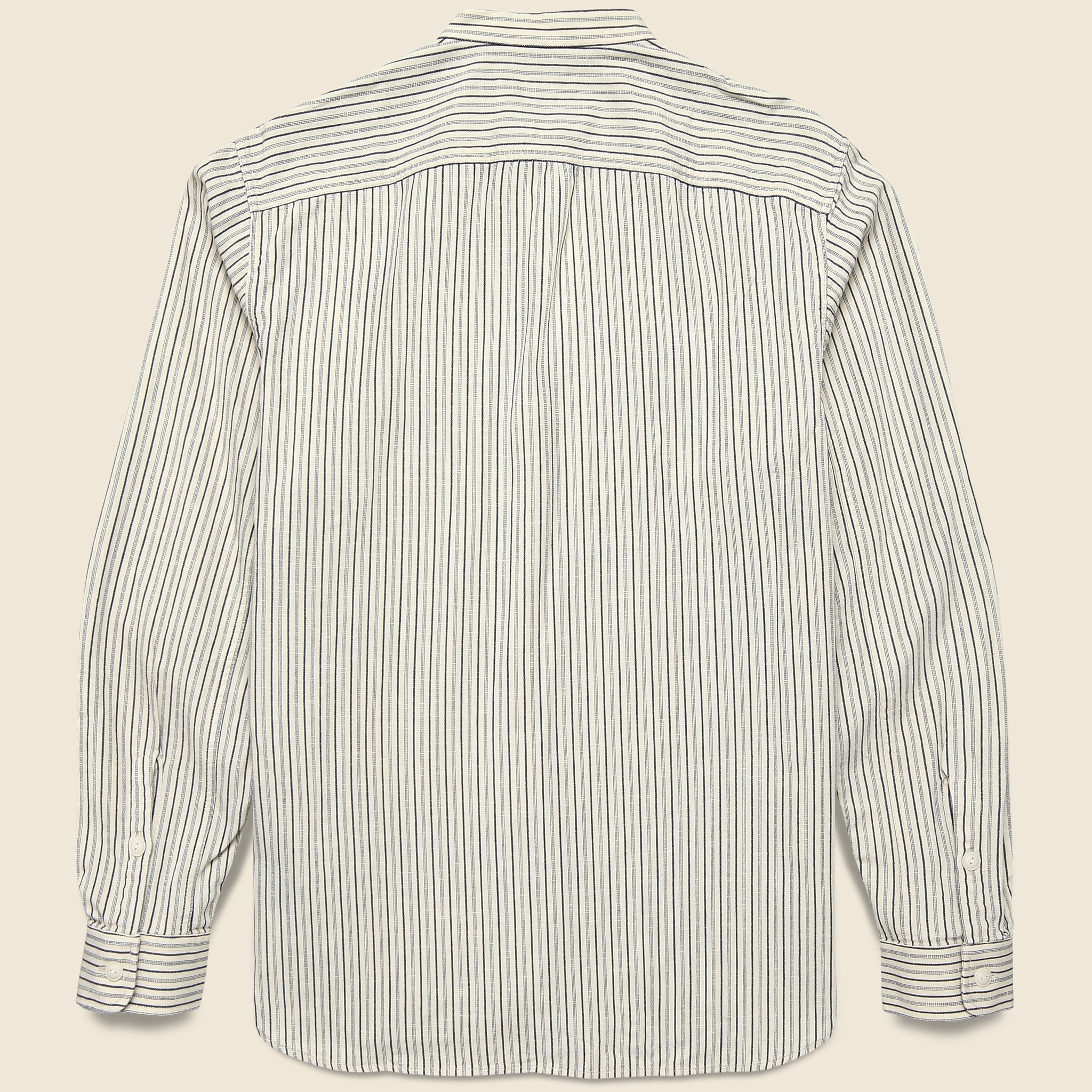 
                          Jack Rabbit Shirt - White/Blue - RRL - STAG Provisions - Tops - L/S Woven - Stripe
                        