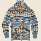 Ranch Shawl Cardigan - Blue Multi - RRL - STAG Provisions - Tops - Sweater