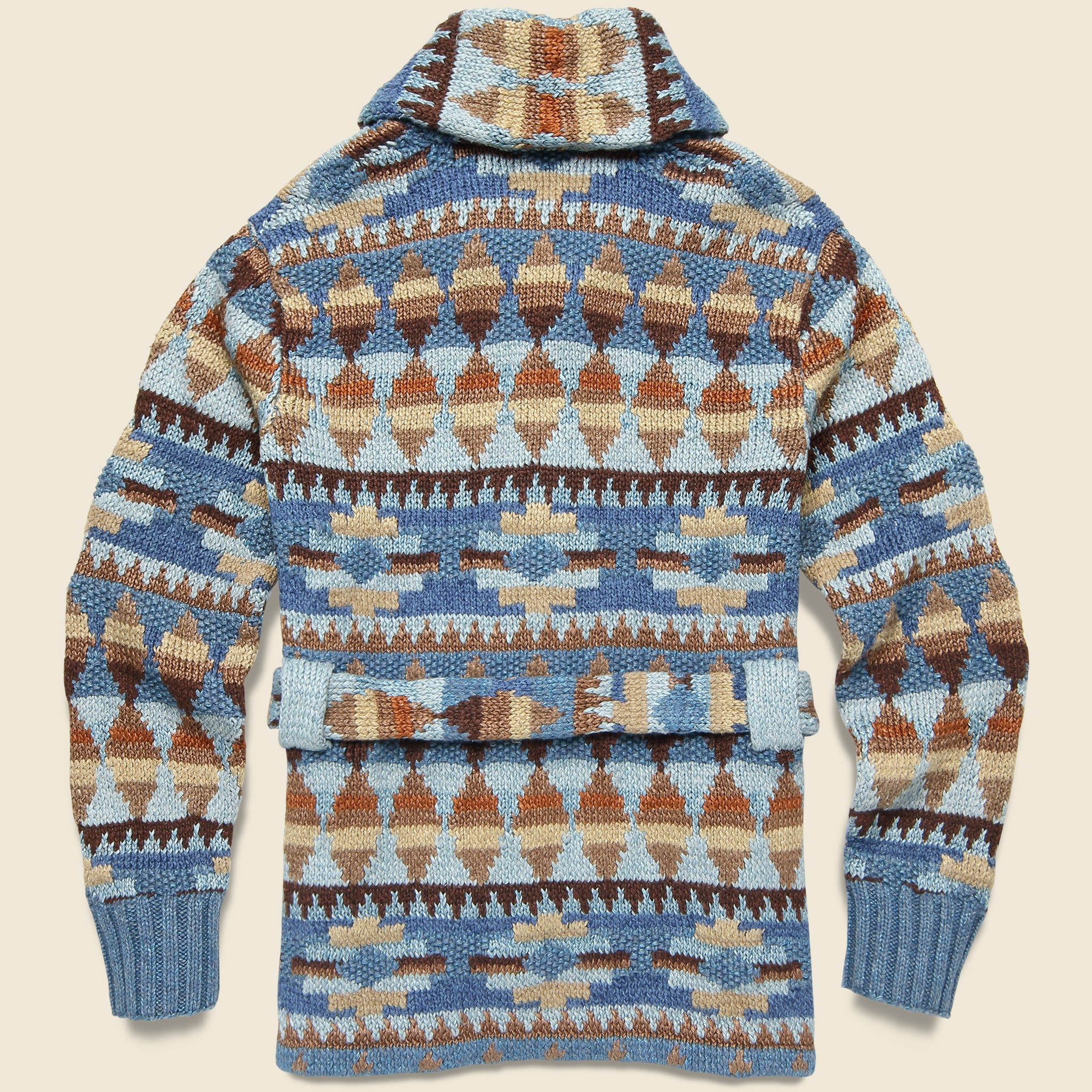 
                          Ranch Shawl Cardigan - Blue Multi - RRL - STAG Provisions - Tops - Sweater
                        