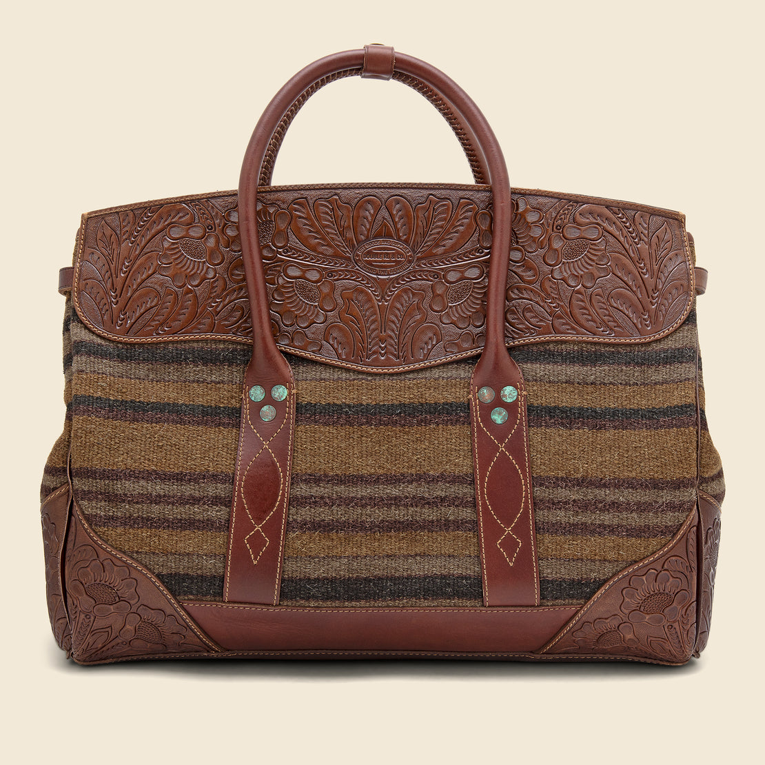 Pecos Blanket Duffle Bag - Grey/Brown/Multi - RRL - STAG Provisions - Accessories - Bags / Luggage