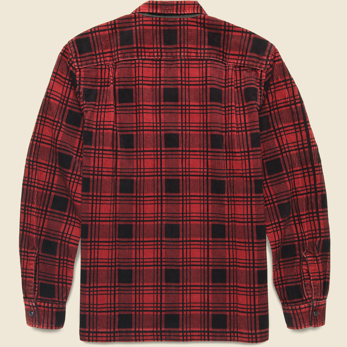 Corduroy Monterey Camp Shirt - Red/Black - RRL - STAG Provisions - Tops - L/S Woven - Corduroy