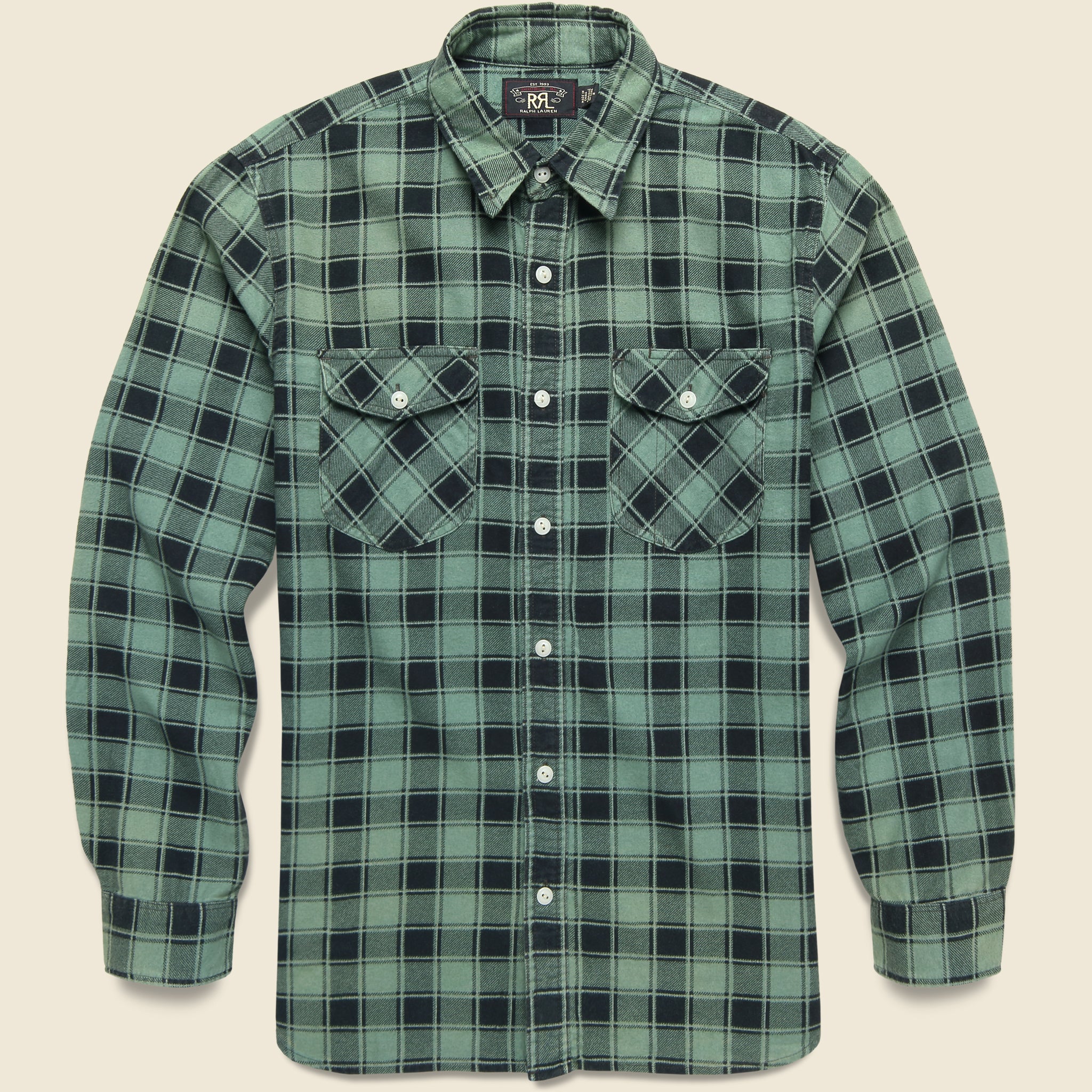 Preston Workshirt - Green/Black - RRL - STAG Provisions - Tops - L/S Woven - Plaid