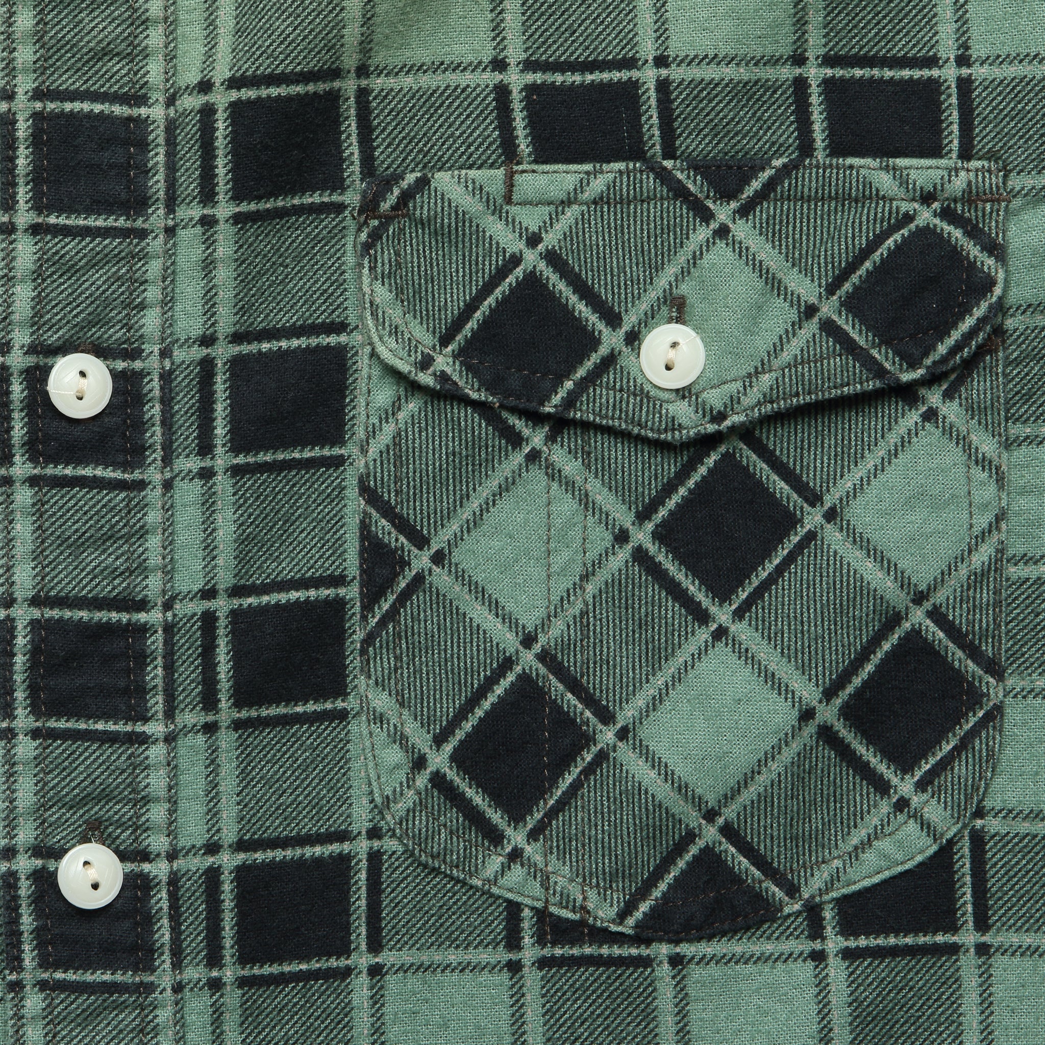 
                          Preston Workshirt - Green/Black - RRL - STAG Provisions - Tops - L/S Woven - Plaid
                        