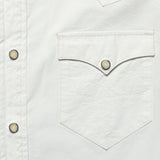 Slim Fit Twill Western Shirt - White - RRL - STAG Provisions - Tops - L/S Woven - Solid