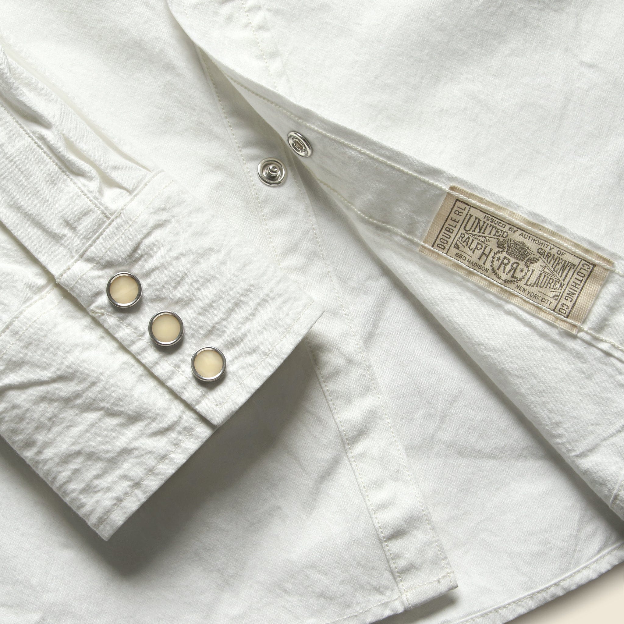 
                          Slim Fit Western Shirt - White - RRL - STAG Provisions - Tops - L/S Woven - Solid
                        