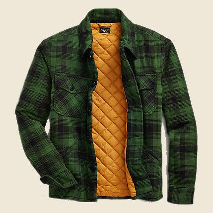 
                          Brown Bear Overshirt - Green/Mountain Yellow - RRL - STAG Provisions - W - Outerwear - Coat/Jacket
                        