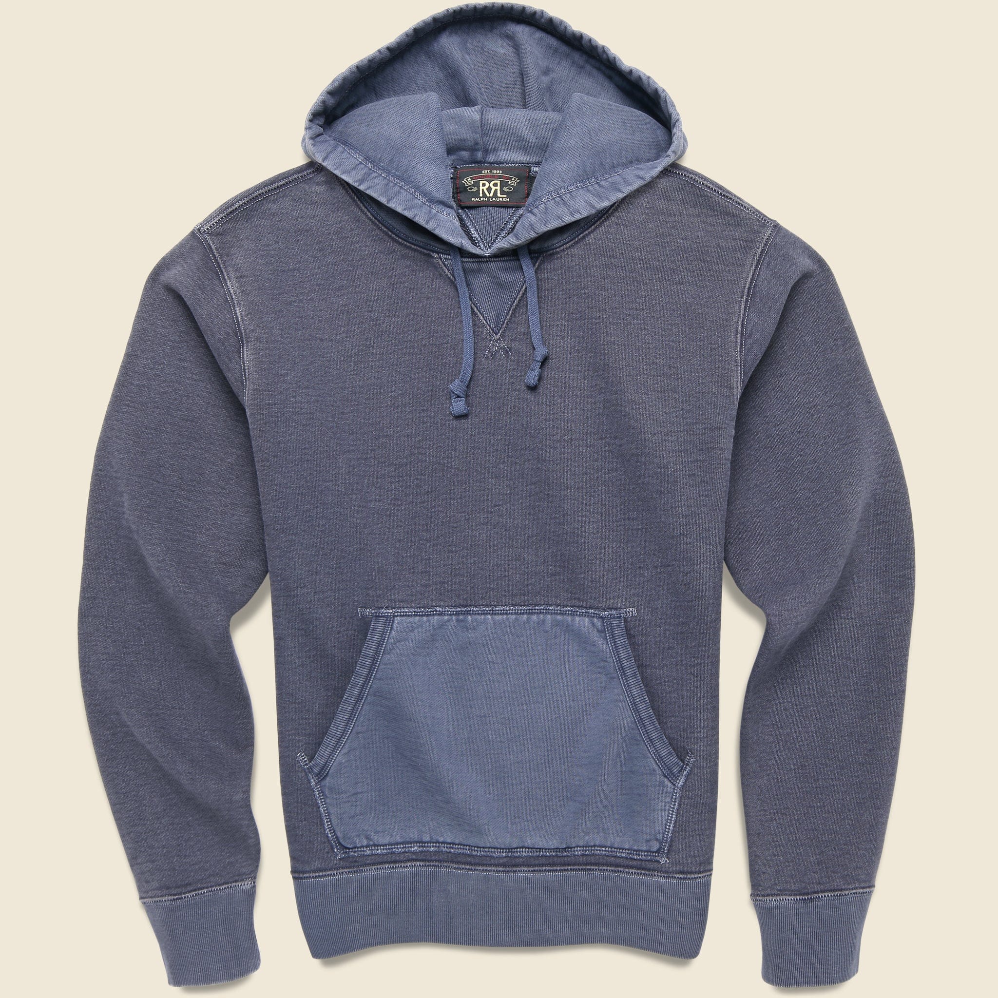 Two-Tone Fleece Hoodie - Navy - RRL - STAG Provisions - Tops - Fleece / Sweatshirt