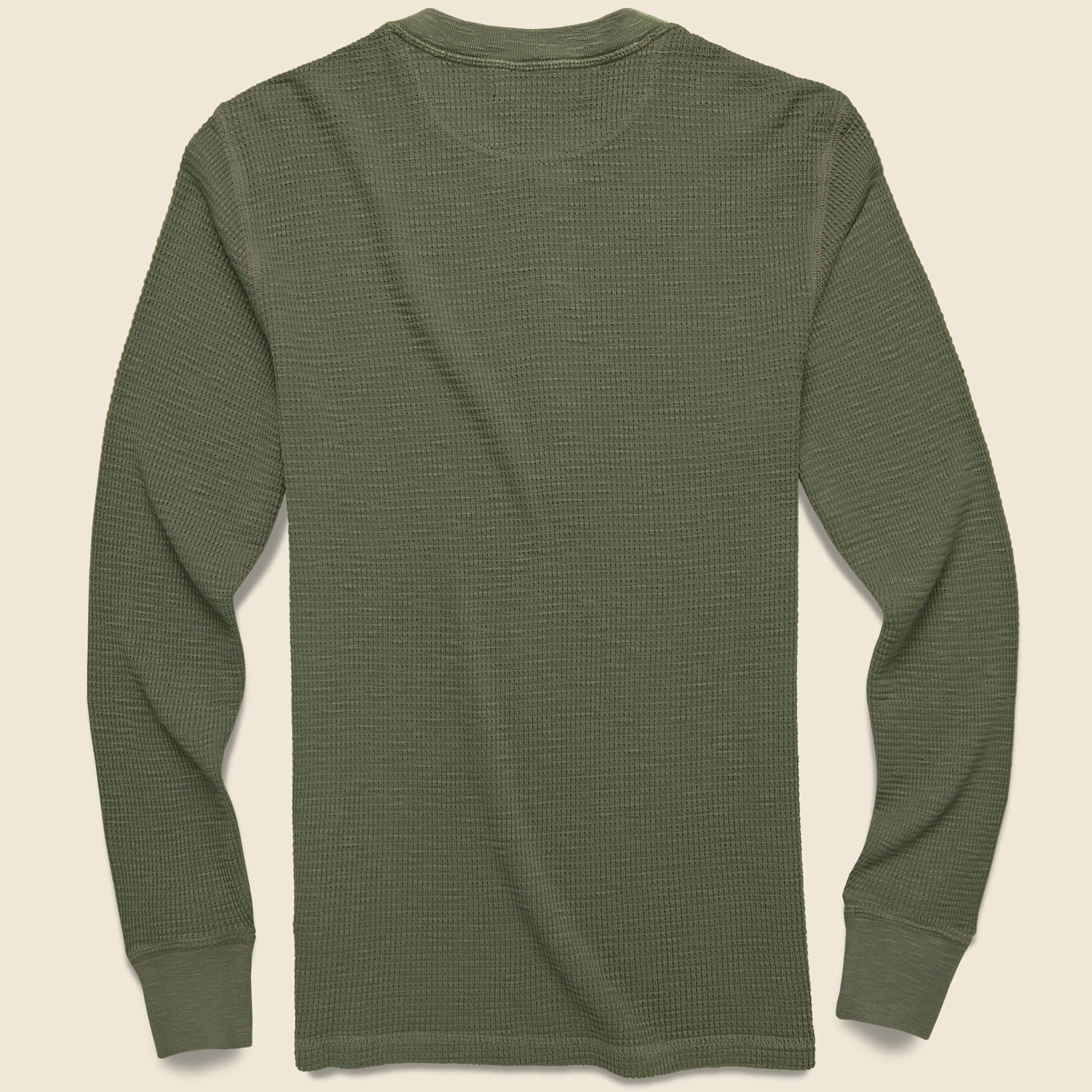 Waffle Knit Henley - Olive - RRL - STAG Provisions - Tops - L/S Knit