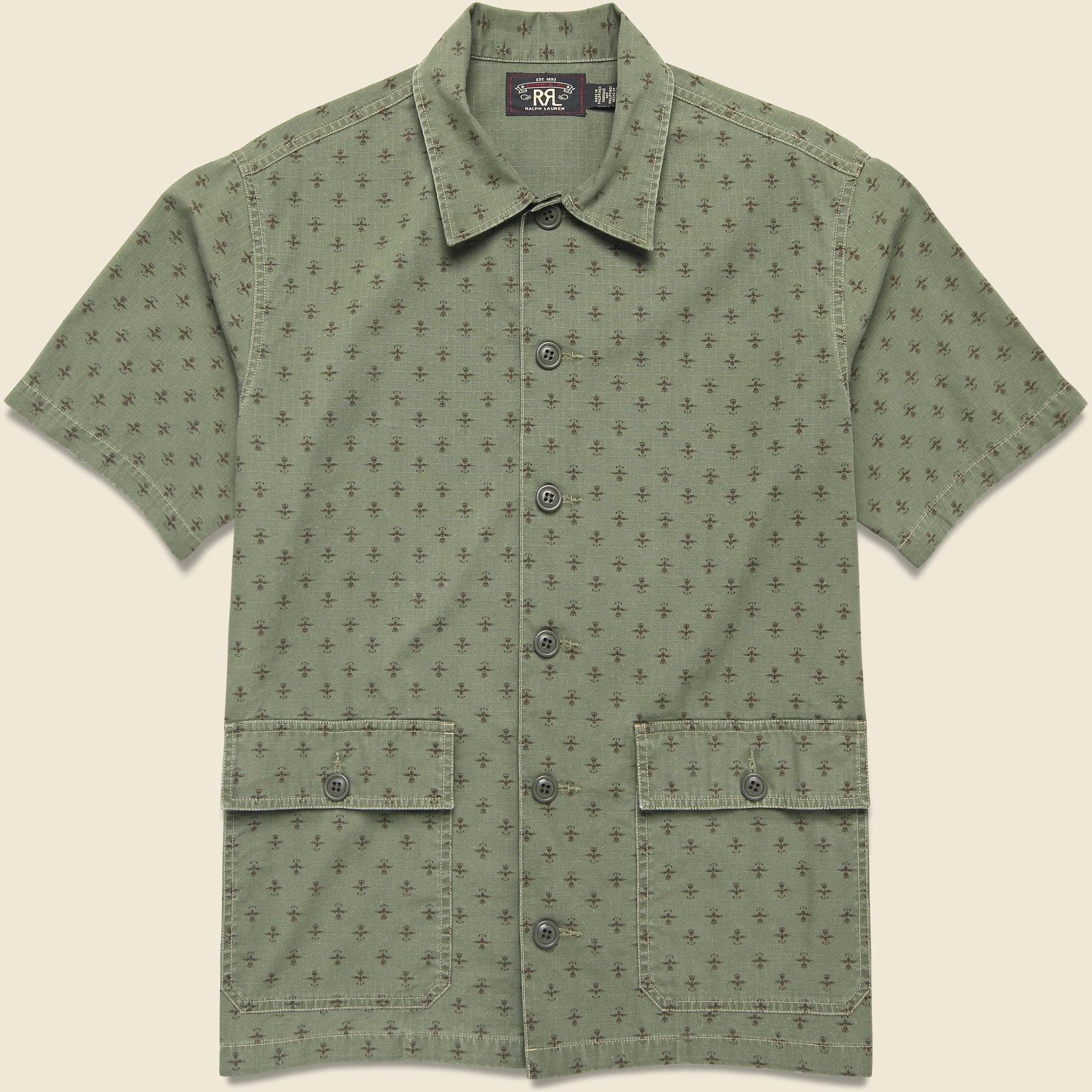 
                          RRL Evanston Camp Shirt - Olive
                        