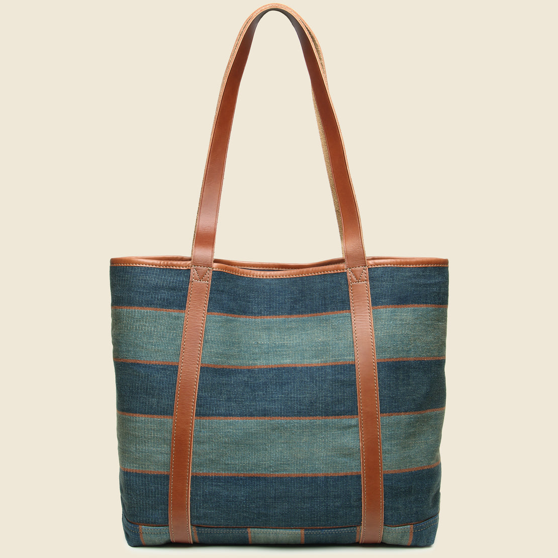 RRL 　 Indigo Striped Patchwork Tote Indigo Striped Patchwork Tote - MILWORKS