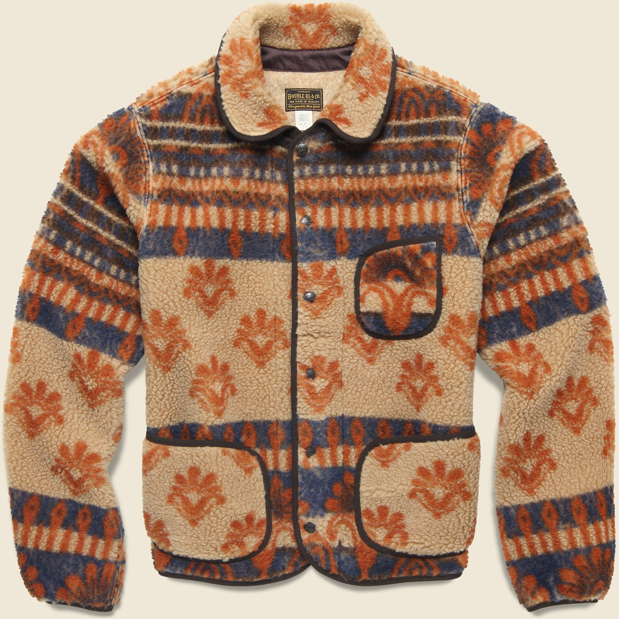 Bryn Fleece Jacket - Orange - RRL - STAG Provisions - Outerwear - Coat / Jacket