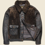 Leather Grizzly Jacket - Black & Brown - RRL - STAG Provisions - Outerwear - Coat / Jacket