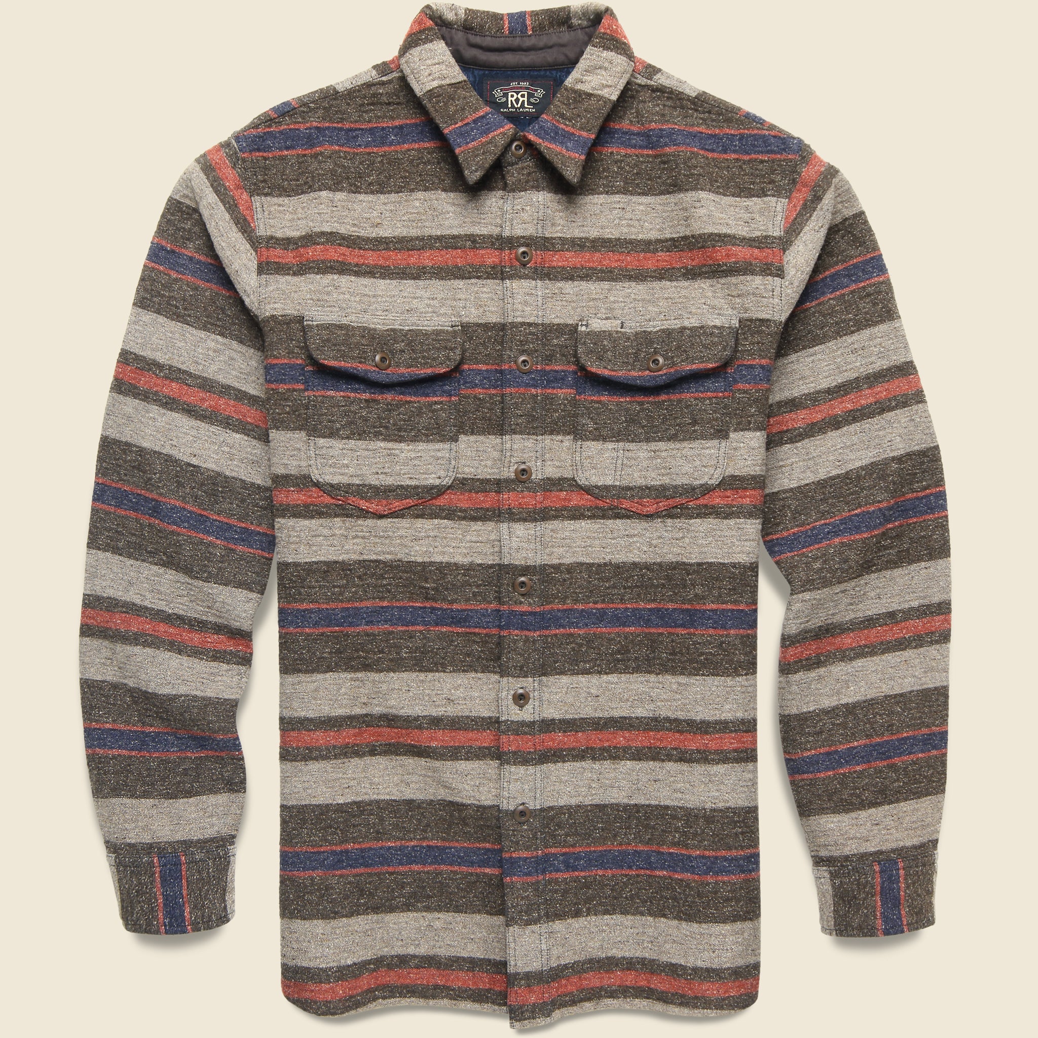 Preston Blanket Workshirt - Brown - RRL - STAG Provisions - Tops - L/S Woven - Stripe