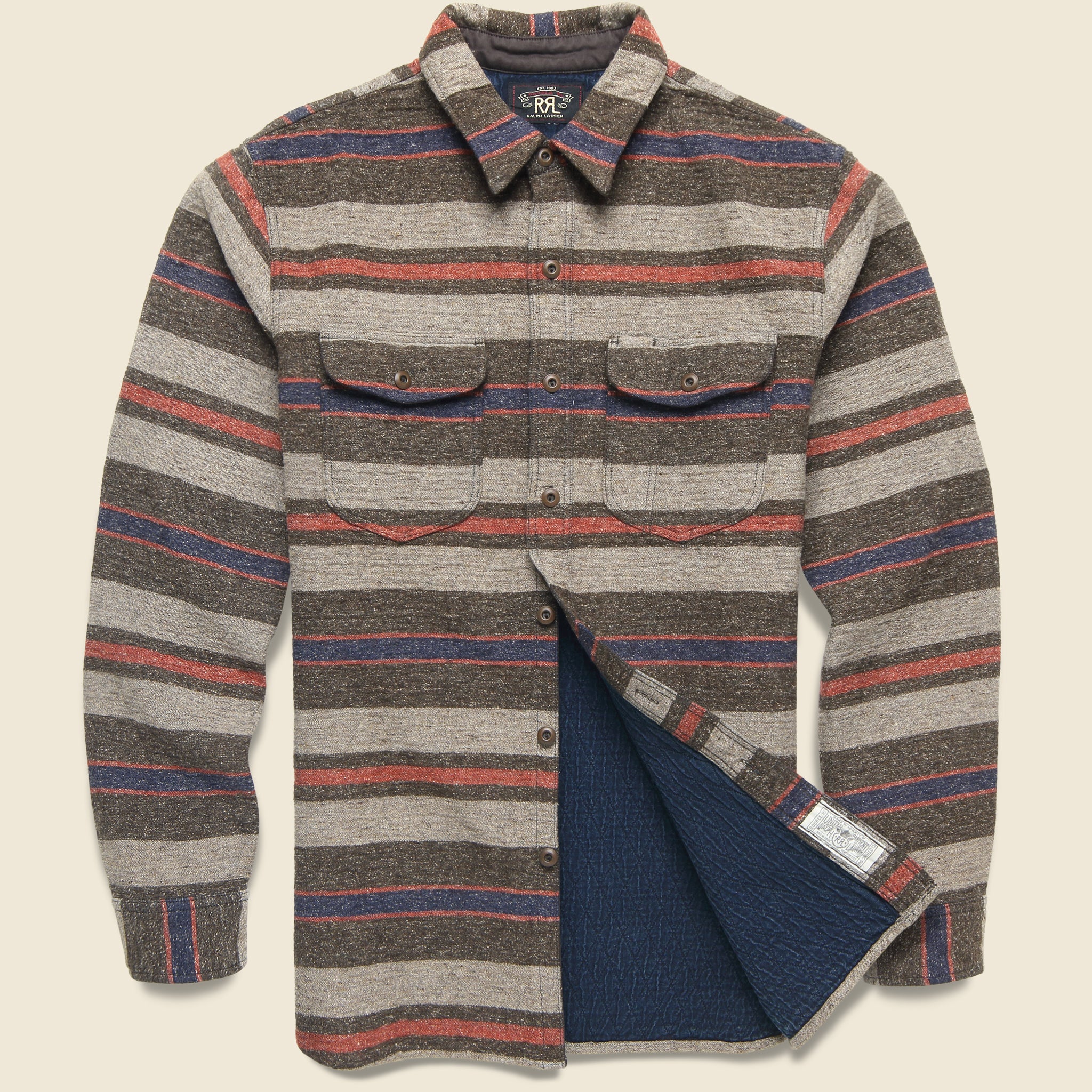 
                          Preston Blanket Workshirt - Brown - RRL - STAG Provisions - Tops - L/S Woven - Stripe
                        