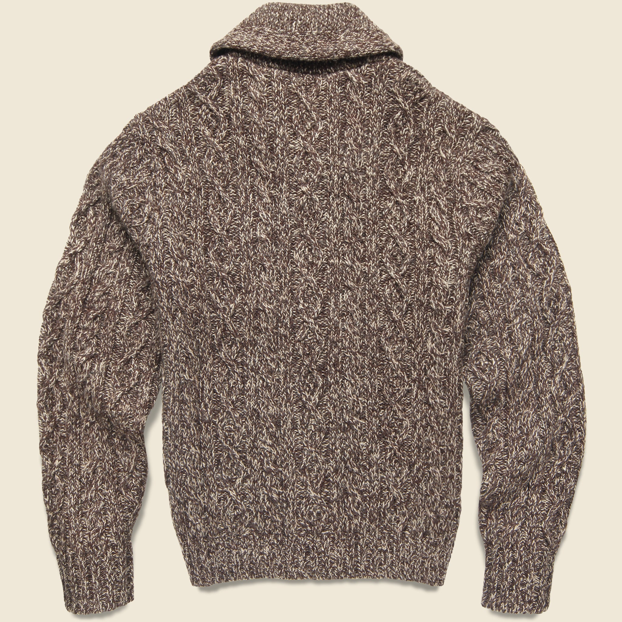 
                          Marled Shawl Collar Cardigan - Brown - RRL - STAG Provisions - Tops - Sweater
                        