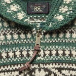 Hand-Knit Zip Cardigan - Green - RRL - STAG Provisions - Tops - Sweater