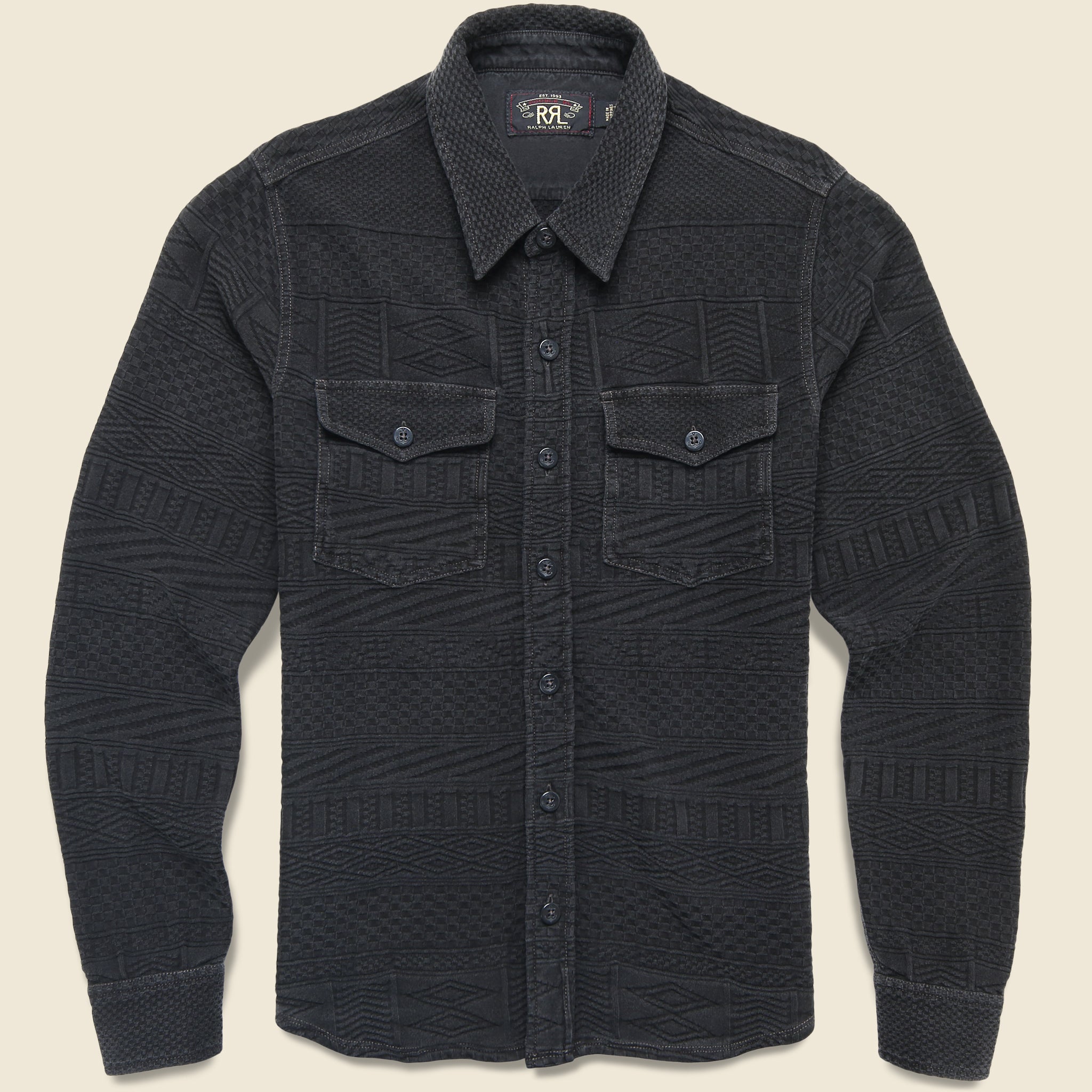 Jacquard Julius Shirt Jacket - Black - RRL - STAG Provisions - Outerwear - Shirt Jacket