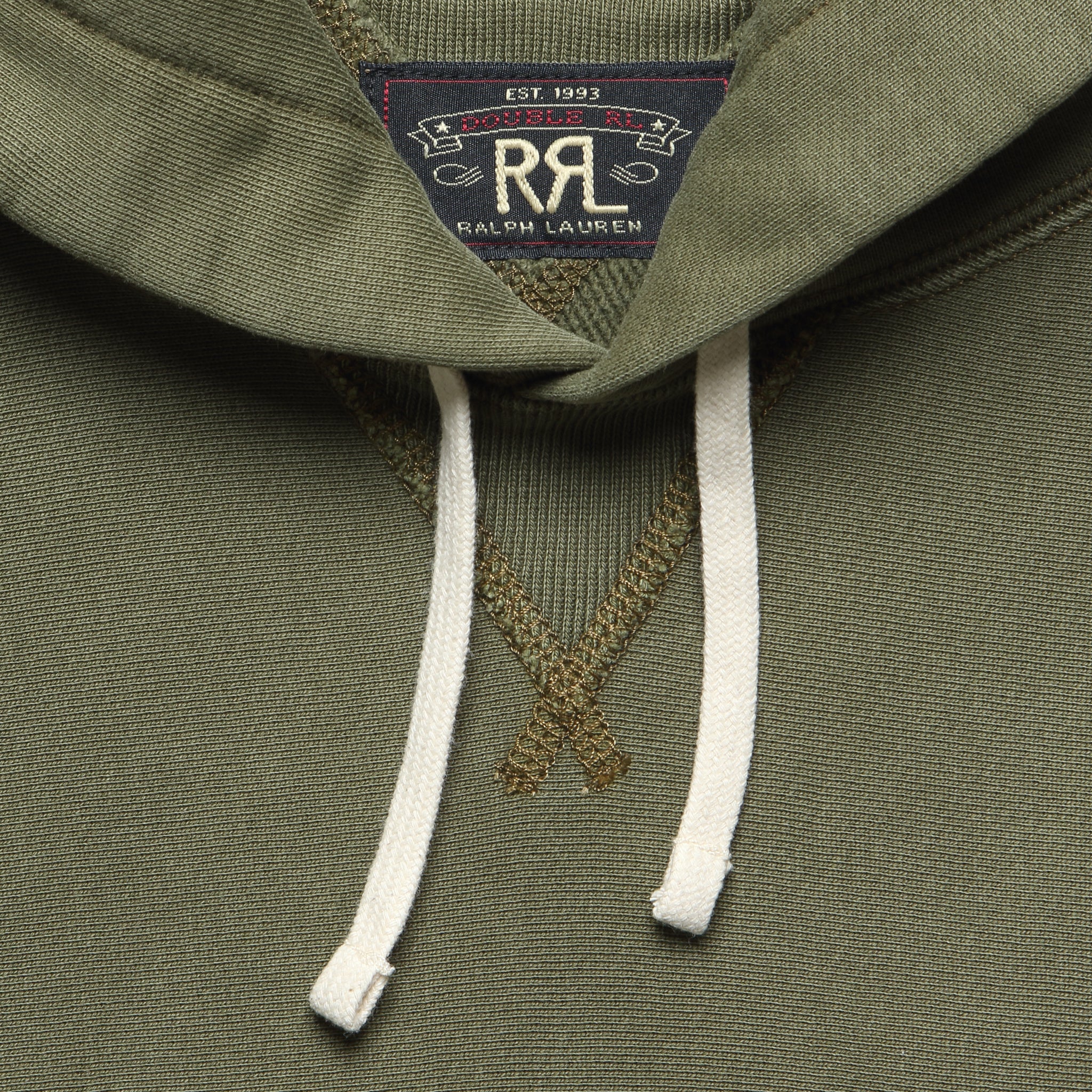 Overdyed Fleece Hoodie - Olive - RRL - STAG Provisions - Tops - Fleece / Sweatshirt