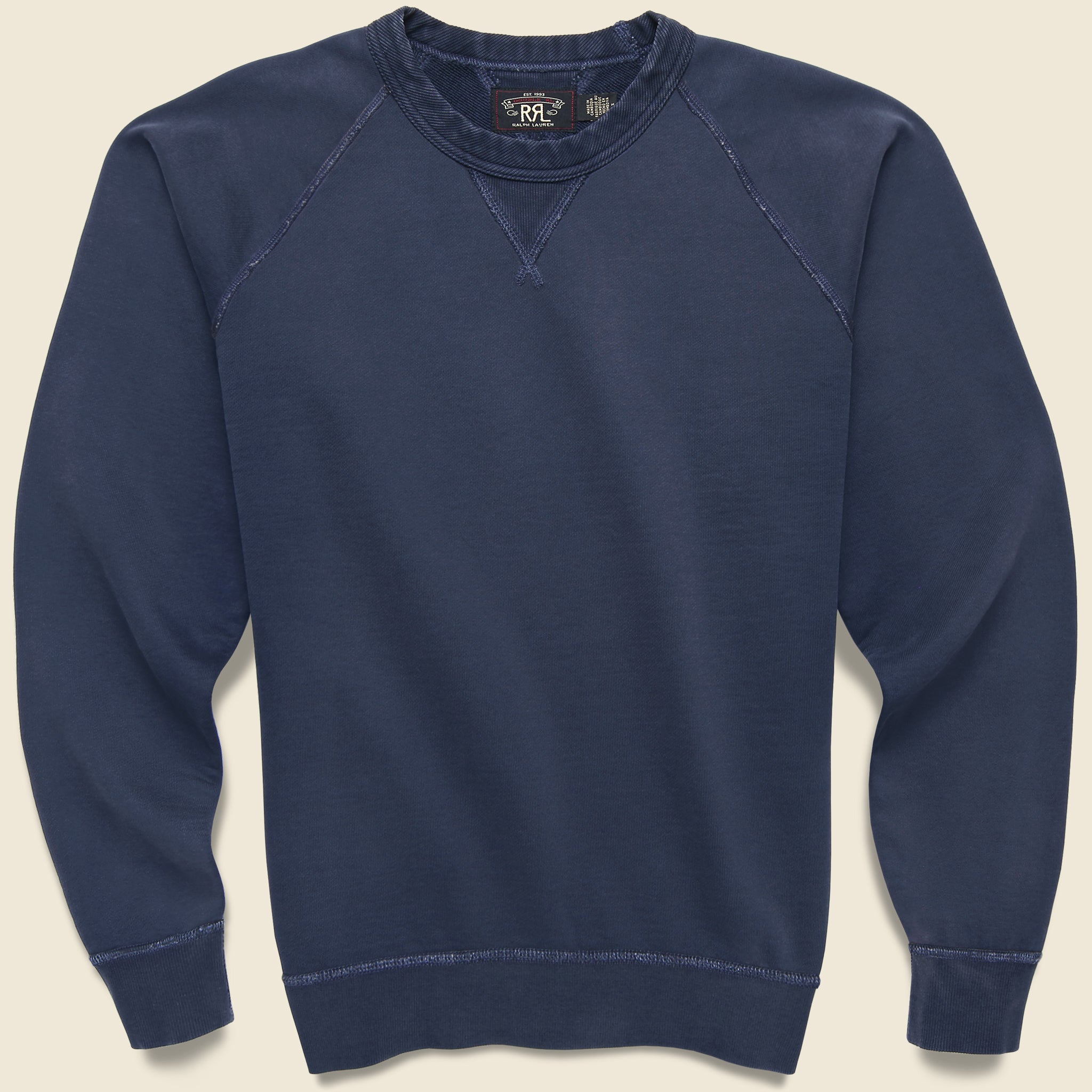 French Terry Raglan Crew - Navy - RRL - STAG Provisions - Tops - Fleece / Sweatshirt
