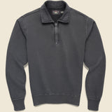 Terry Quarterzip Pullover - Black - RRL - STAG Provisions - Tops - Fleece / Sweatshirt