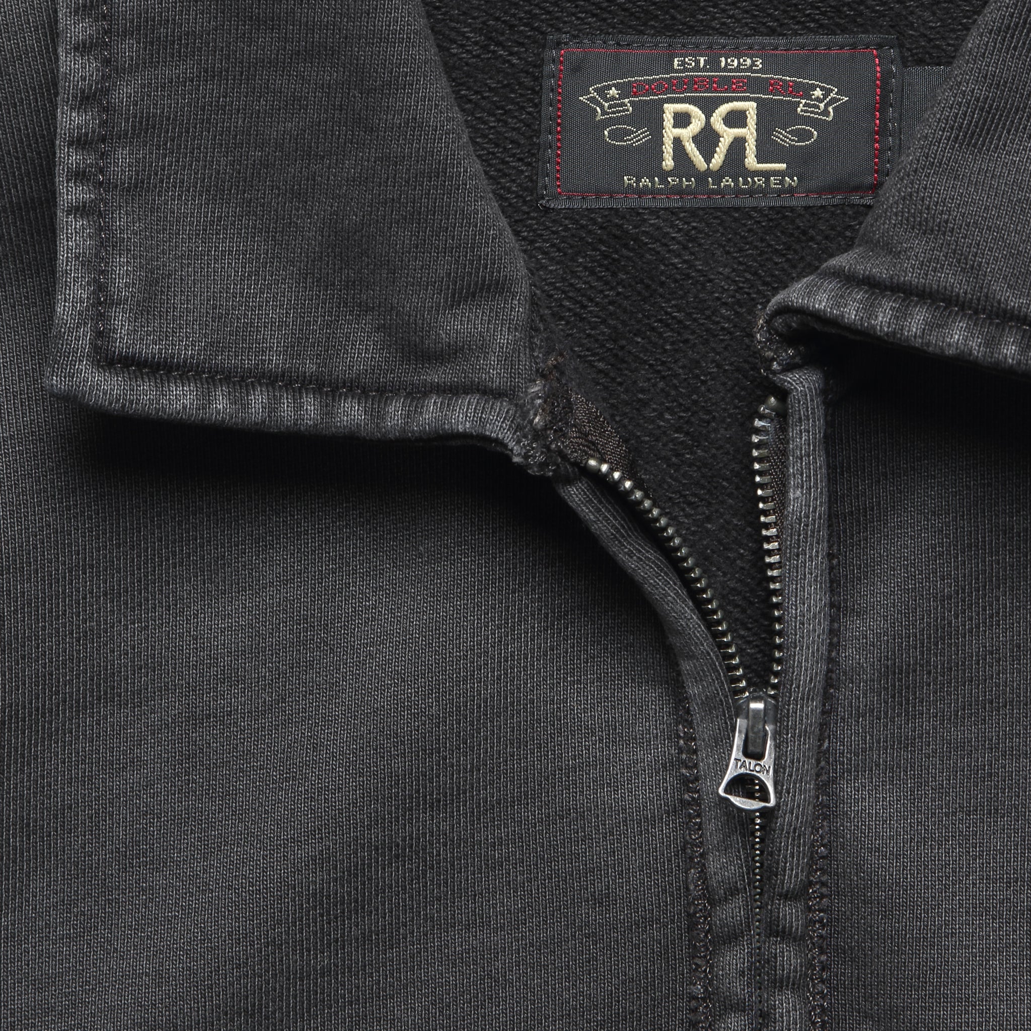 Terry Quarterzip Pullover - Black - RRL - STAG Provisions - Tops - Fleece / Sweatshirt