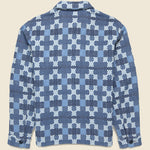 Jacquard Regiment Overshirt - Blue - RRL - STAG Provisions - Tops - L/S Woven - Overshirt