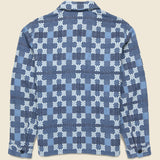 Jacquard Regiment Overshirt - Blue - RRL - STAG Provisions - Tops - L/S Woven - Overshirt