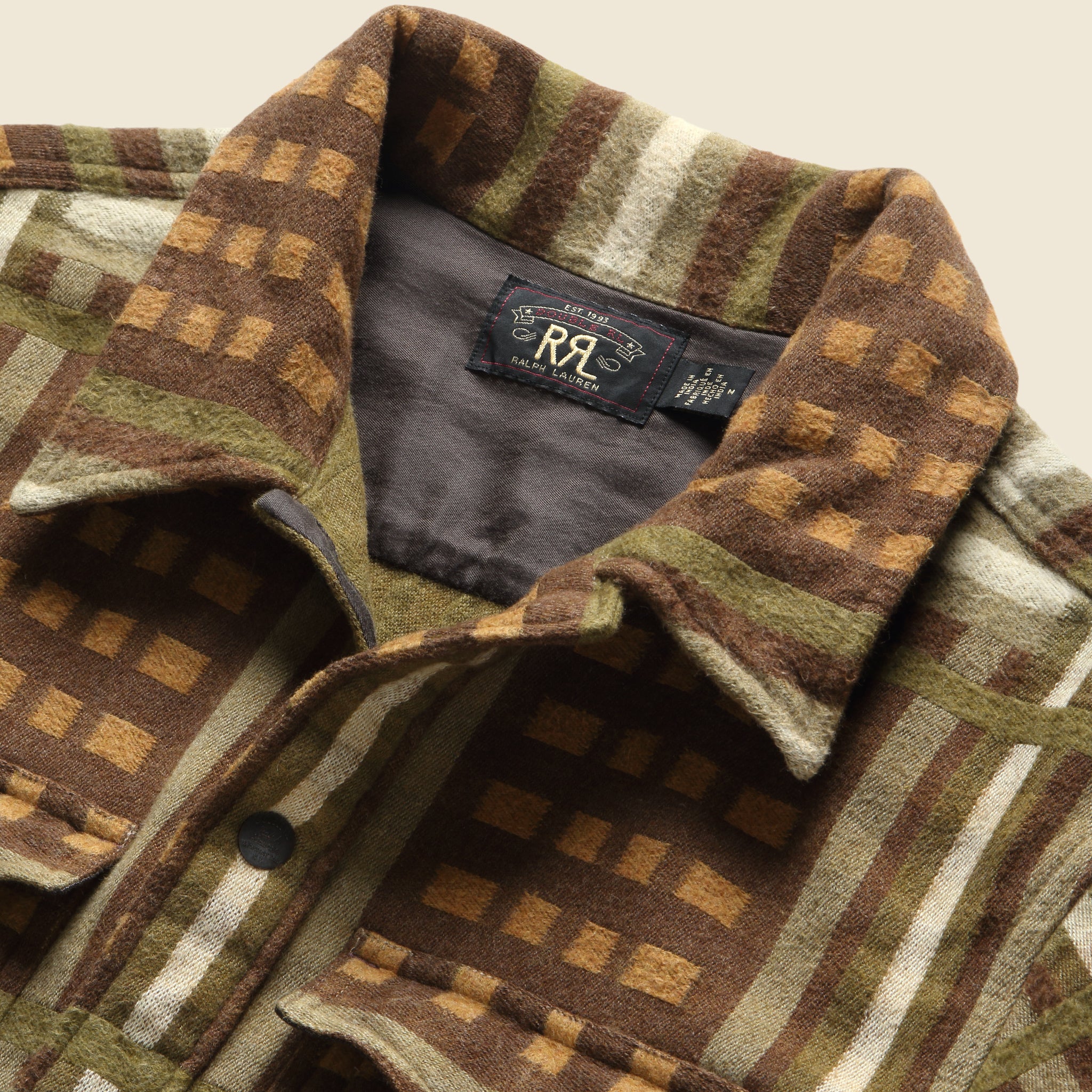 
                          Jacquard Nelson Overshirt - Brown
                        