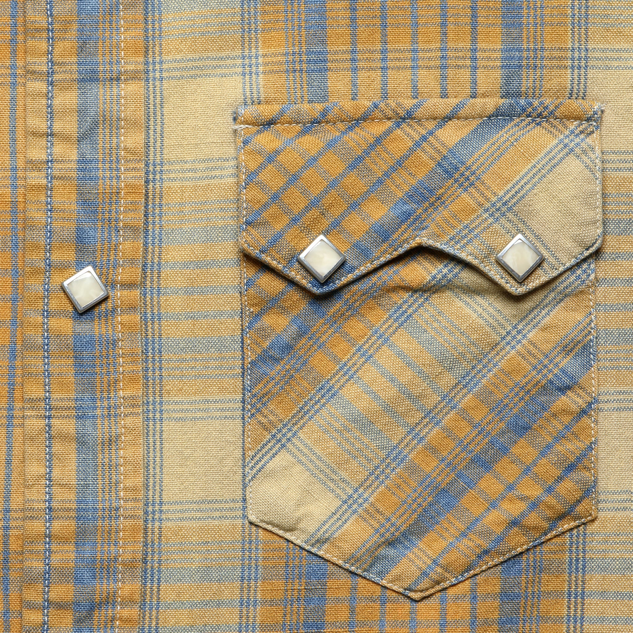 Sawtooth Western Shirt - Yellow - RRL - STAG Provisions - Tops - L/S Woven - Plaid