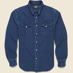 Chamois Roper Western - Indigo - RRL - STAG Provisions - Tops - L/S Woven - Solid