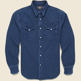 Chamois Roper Western - Indigo - RRL - STAG Provisions - Tops - L/S Woven - Solid
