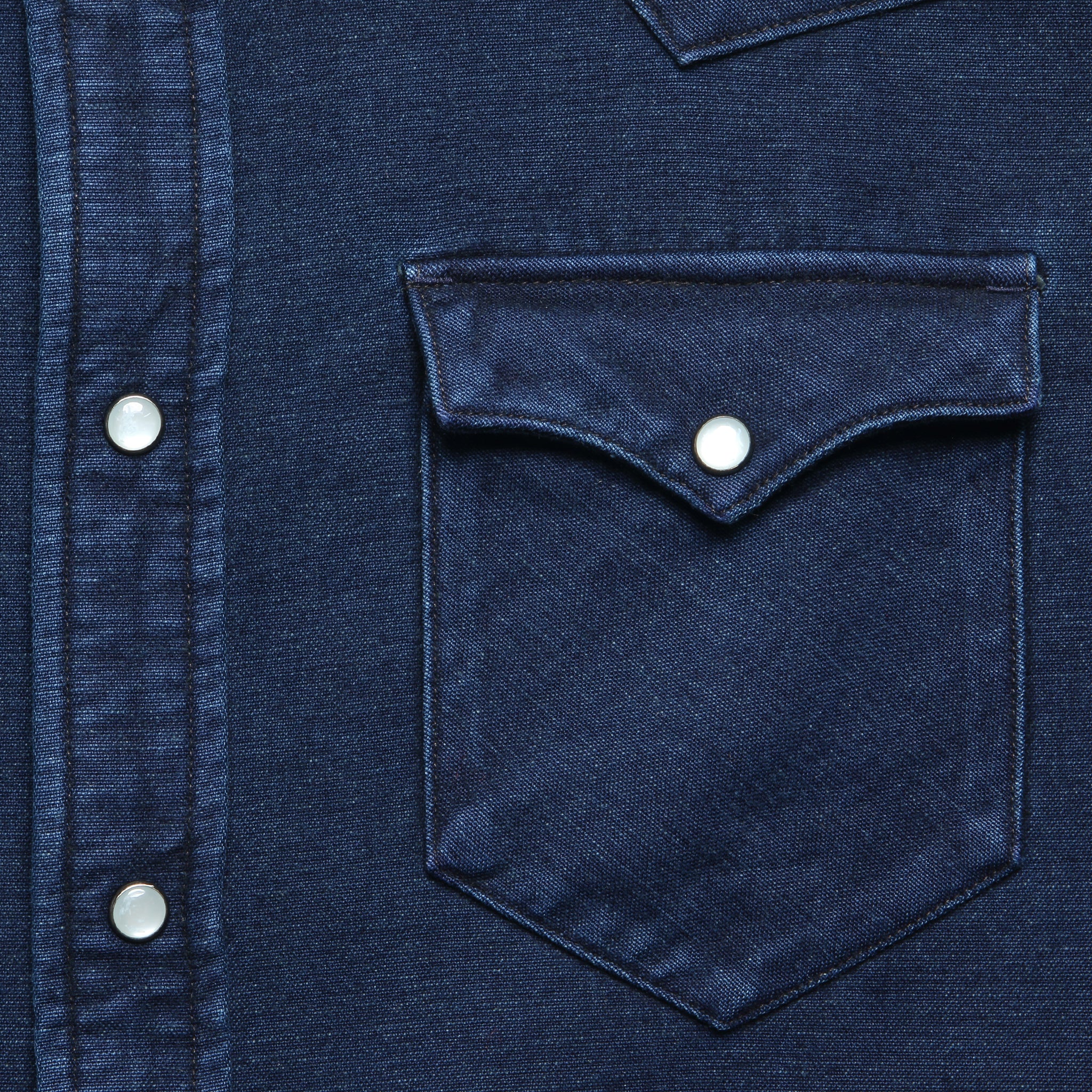 Chamois Roper Western - Indigo - RRL - STAG Provisions - Tops - L/S Woven - Solid