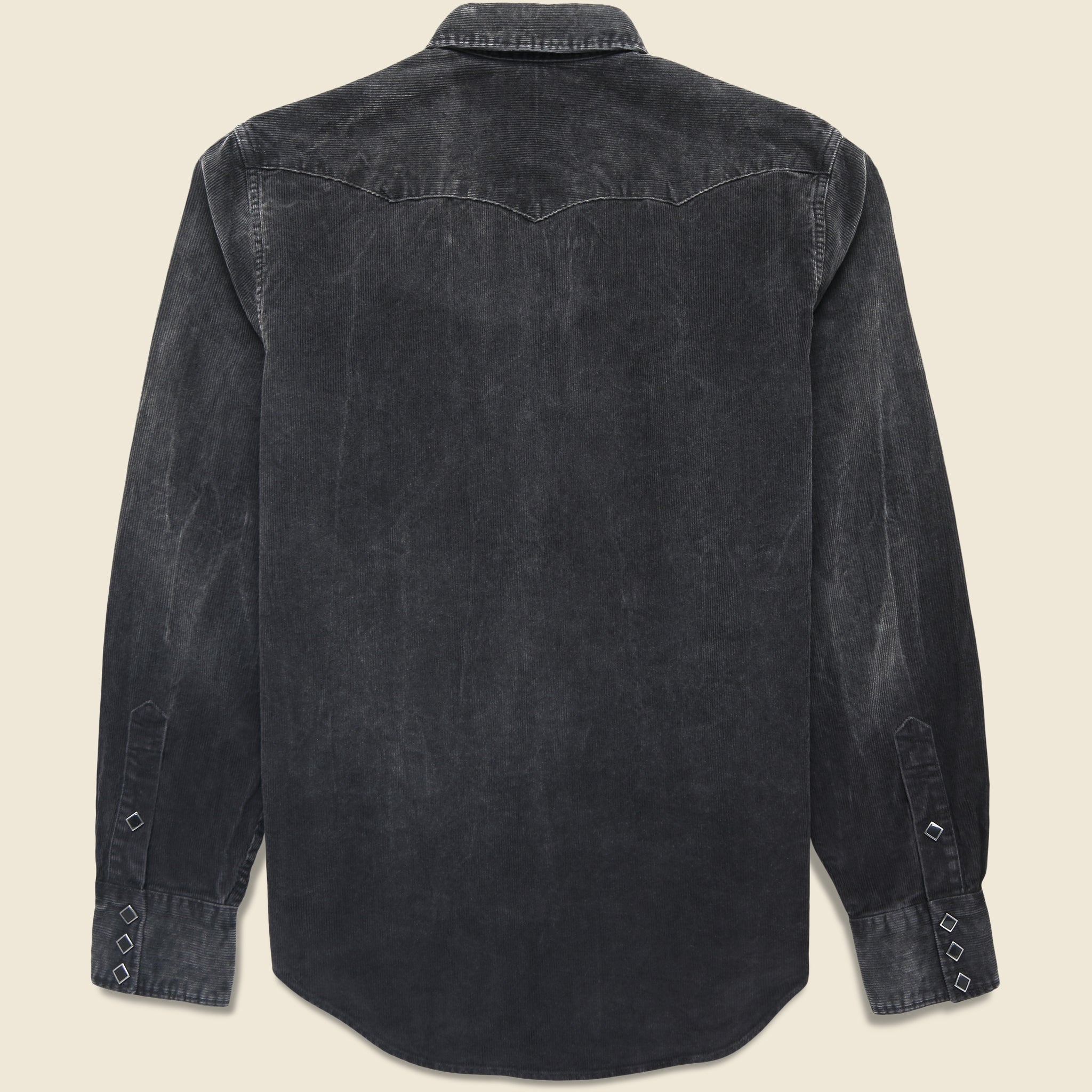 
                          Slim Fit Corduroy Western Shirt - Black
                        