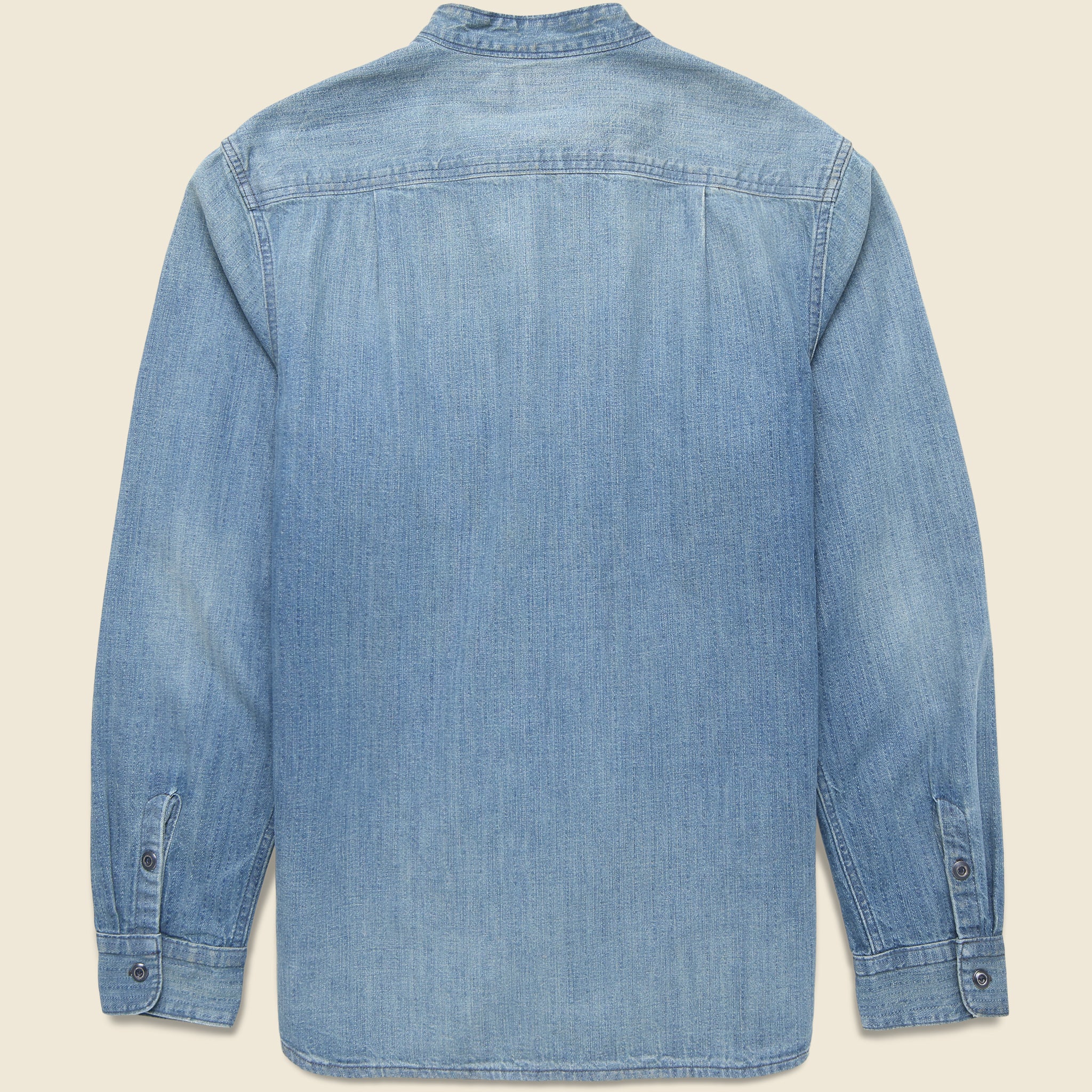 
                          Denim Band Collar Shirt - Manvil Wash
                        