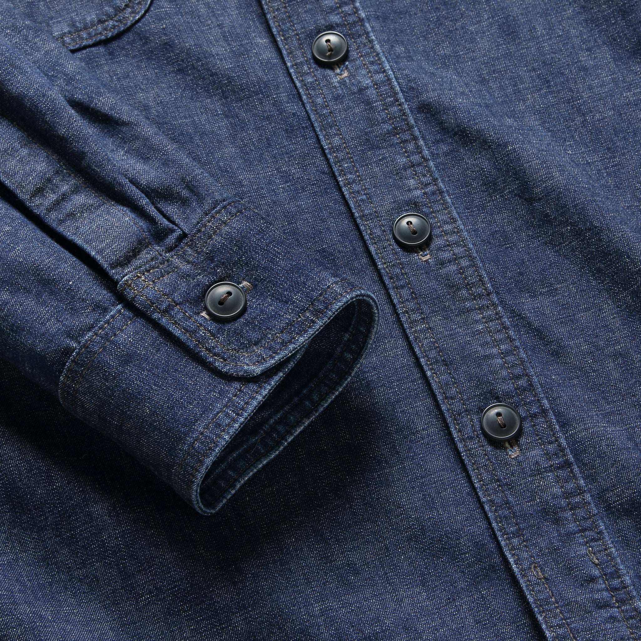 
                          Craftsman Denim Workshirt - Indigo Rinse - RRL - STAG Provisions - Tops - L/S Woven - Solid
                        