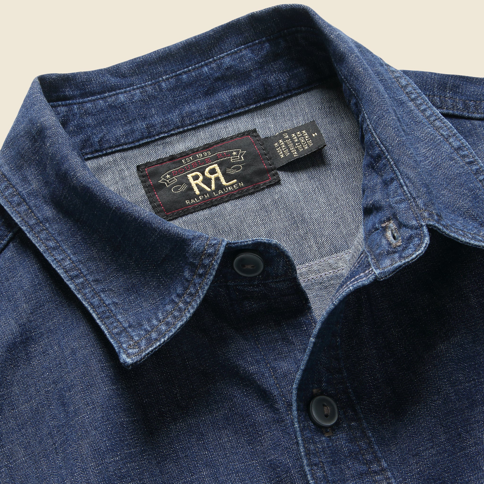 
                          Craftsman Denim Workshirt - Indigo Rinse - RRL - STAG Provisions - Tops - L/S Woven - Solid
                        