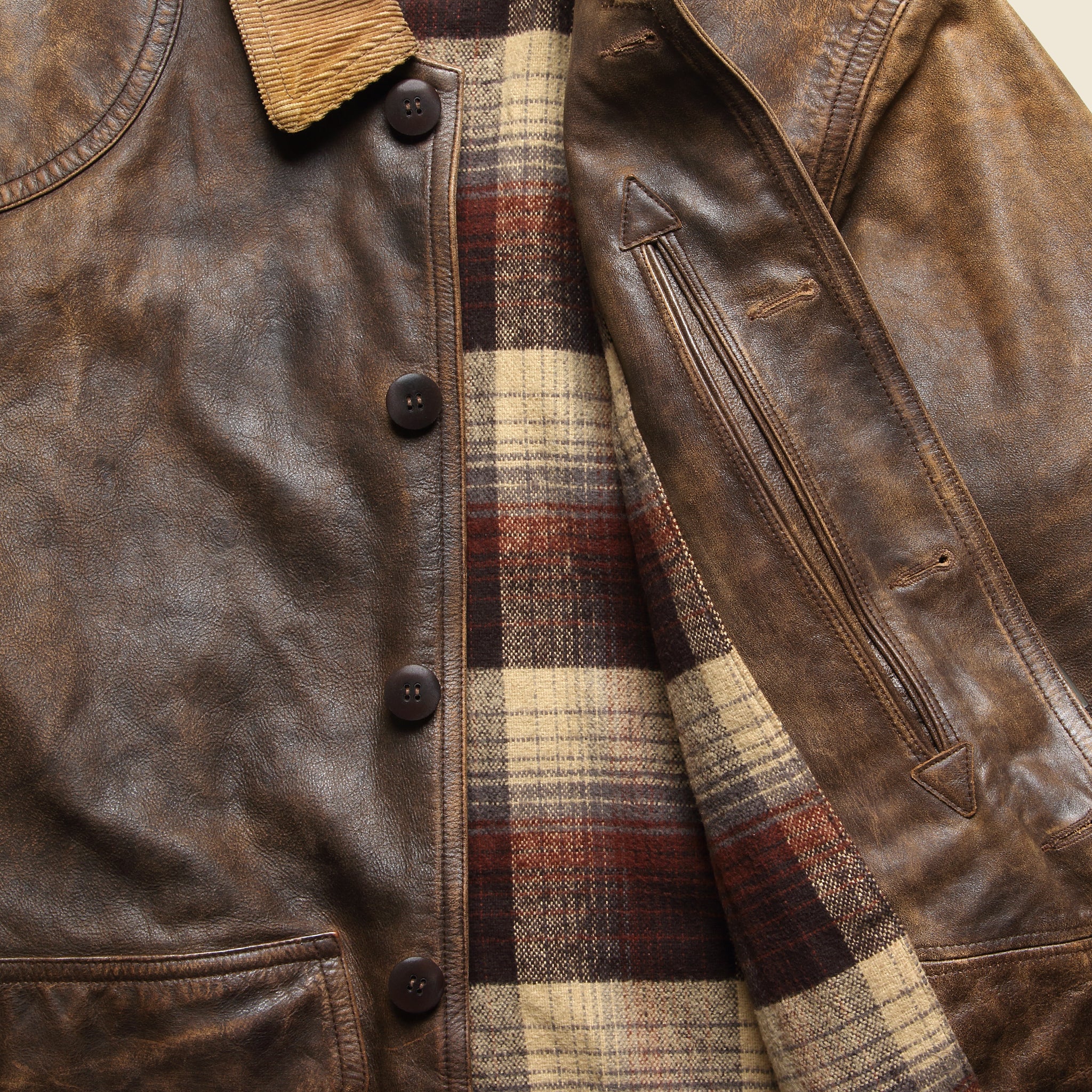 Libby Moto Jacket - Brown - RRL - STAG Provisions - Outerwear - Coat / Jacket