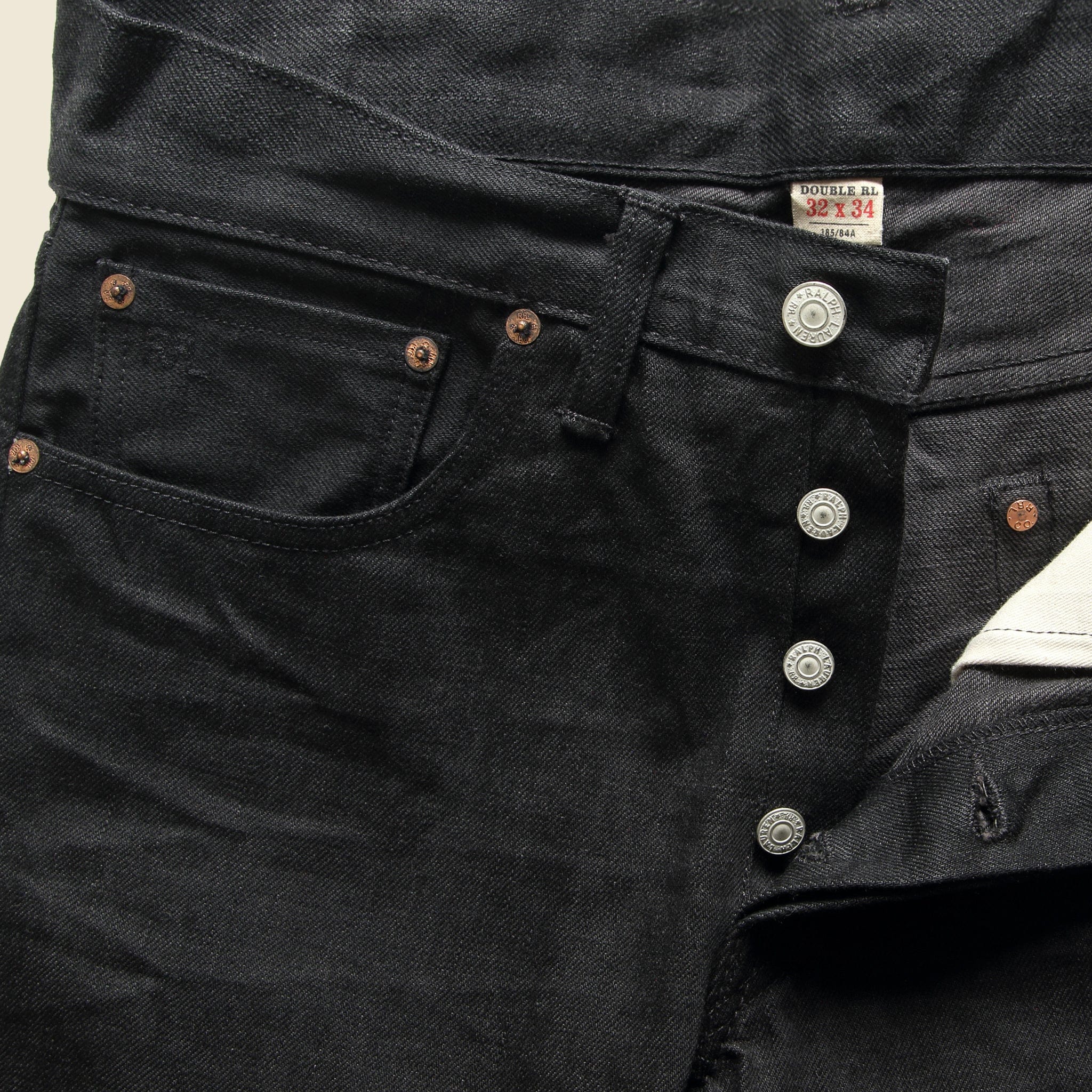 
                          Slim Fit Jean - Black on Black - RRL - STAG Provisions - Pants - Denim
                        