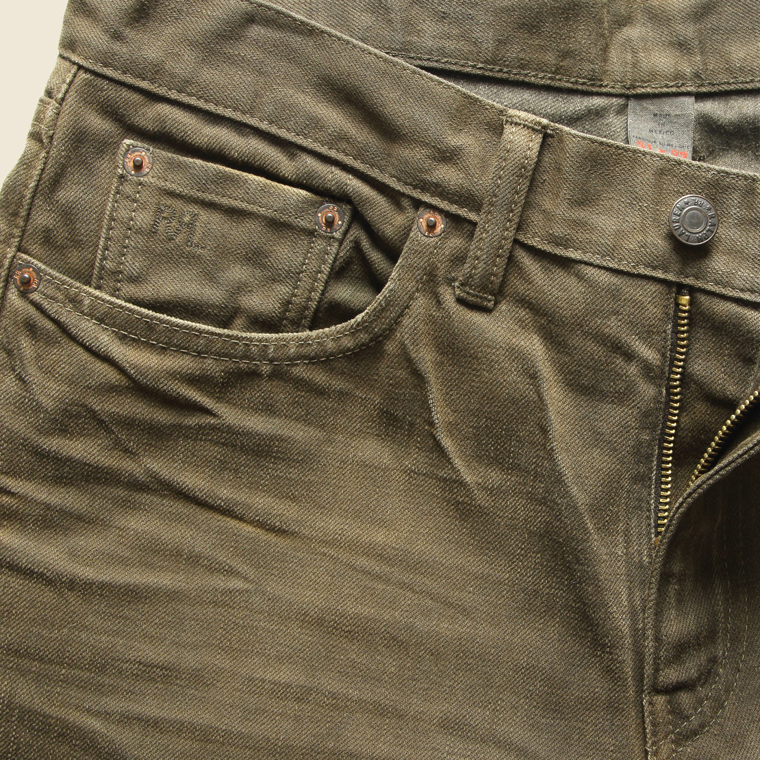 Slim Fit Jean - Distressed Brown - RRL - STAG Provisions - Pants - Denim