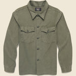 Reverse Sateen Overshirt - Olive - RRL - STAG Provisions - Tops - L/S Woven - Overshirt