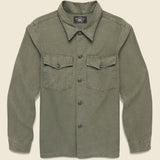 Reverse Sateen Overshirt - Olive - RRL - STAG Provisions - Tops - L/S Woven - Overshirt