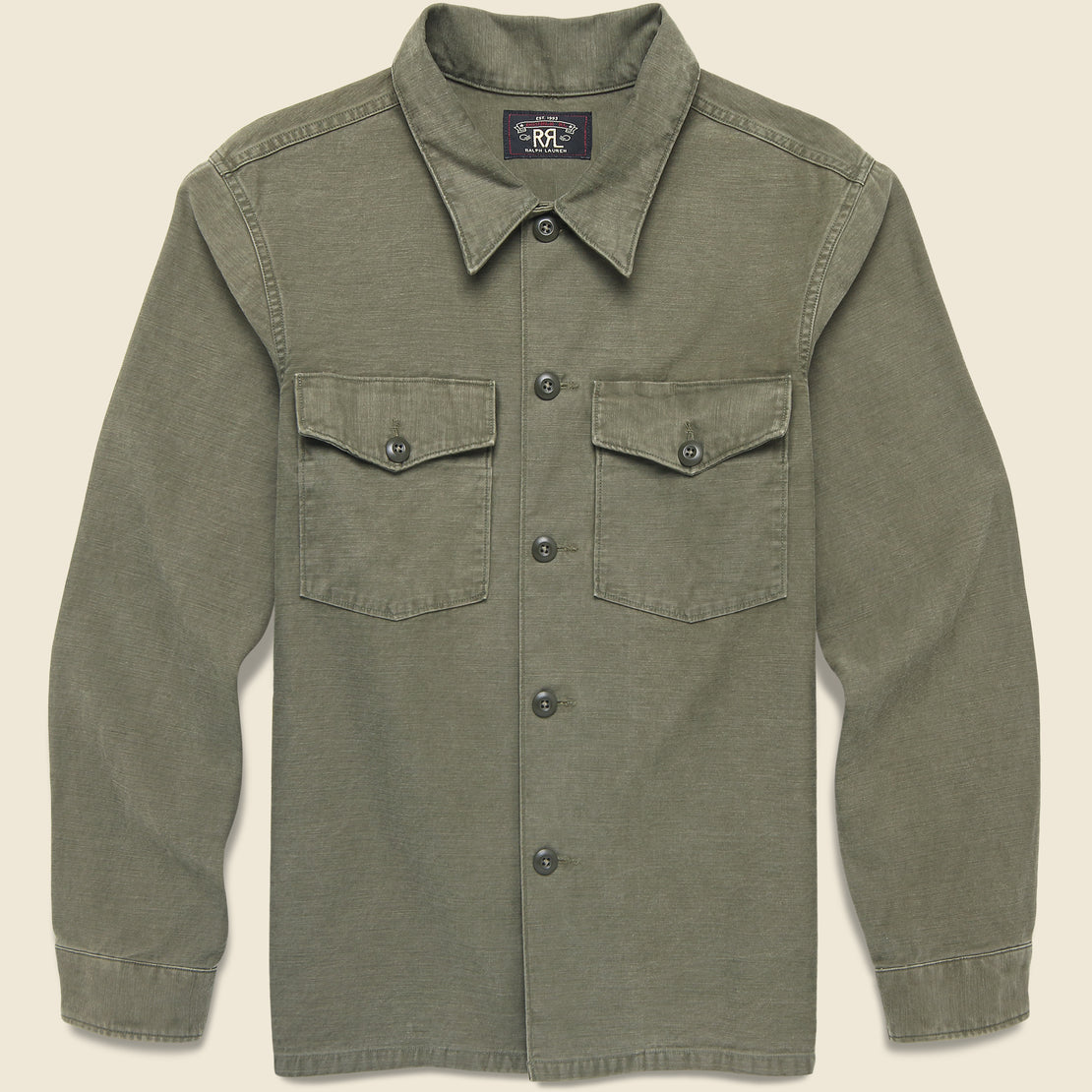 Reverse Sateen Overshirt - Olive