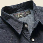 Slim Fit Denim Western Shirt - Rinse - RRL - STAG Provisions - Tops - L/S Woven - Solid